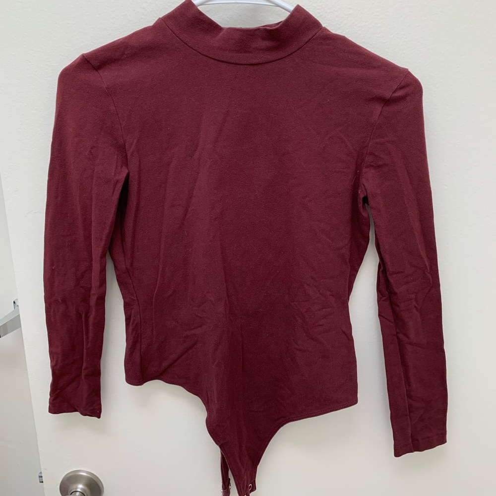 American Apparel Long-sleeve Backless Bodysuit